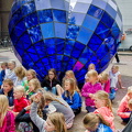 School kids on an outing on Delft Blue Day